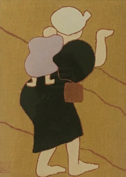 熊谷守一「たねまき」木版画　26.5×19㎝　1977年