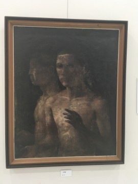 《二重像》　1942年　油彩、キャンバス　第2回創元賞受賞作