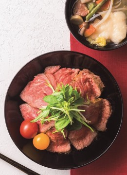 [Kumamoto Aso-gun] Shiramizu Nozo / Kumamoto Aka beef steak bowl (with dago soup, 1 serving) 1,980 yen <100 meals limited to each day>