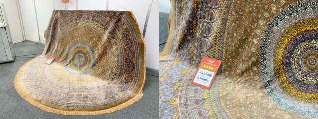 ペルシャ絨毯は、繊細で優美な文様が楽しめる。