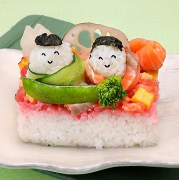 [Fish power] Hinamatsuri cake Chirashizushi