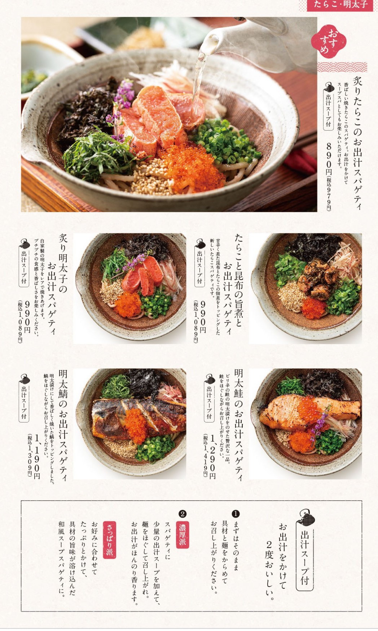 Minamiikebukuro store menu table ①