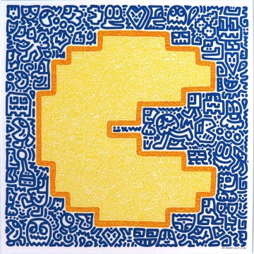 【Mr.Doodle】「Pac-Man」シルクスクリーン　50×50㎝
