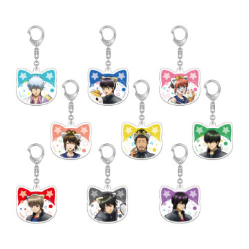 ▲　B賞 ねこ型アクリルチャーム(全9種)