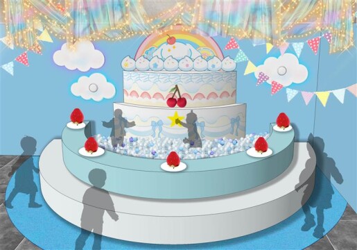 「レインボーバースデーケーキ」