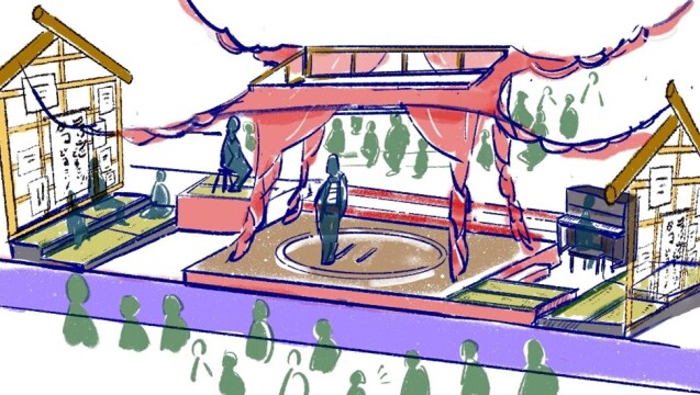 舞台美術イメージ スケッチ:中村友美(舞台美術)