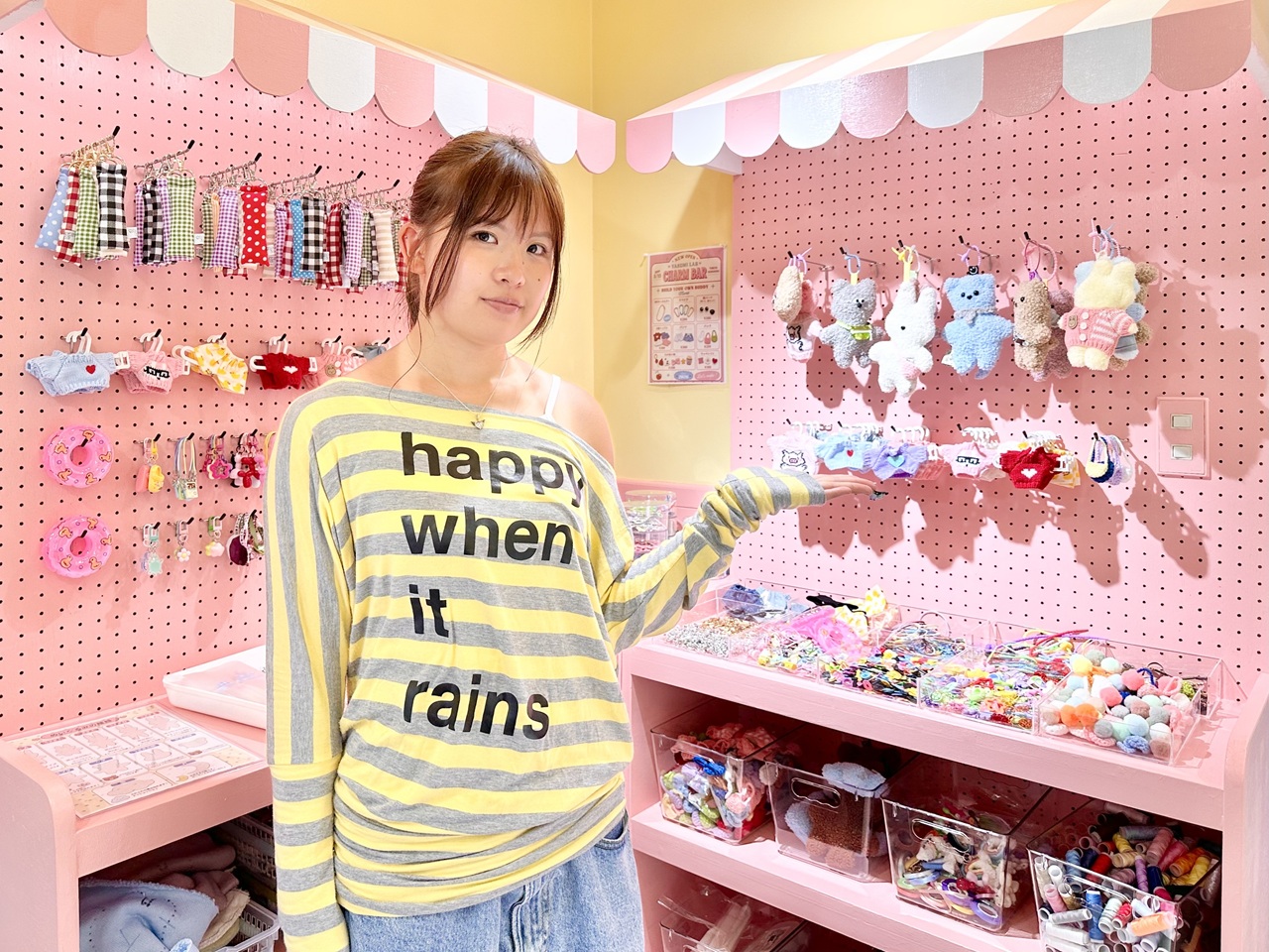 オプションコーナーと、ワークショップでレクチャーしてくださる優しいスタッフさん